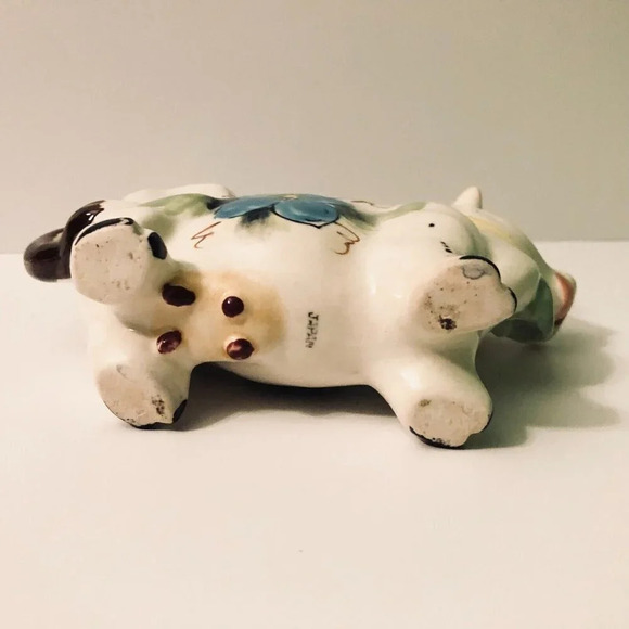 Vintage Ceramic Cow Creamer made  in Japan 5 Inch Tall Floral - Picture 10 of 14